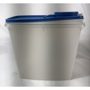 Vintage Tupperware 16 Cup Cereal Keeper #469-21 Blue Lid Food Storage